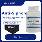ECO-Fluorine free anti siphon and water-resistant agent suitable for shoelaces, shoe materials, zippers, and yarns